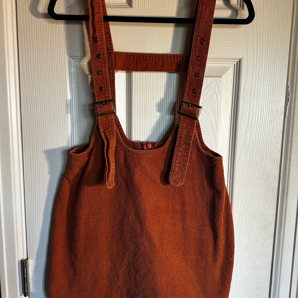 Nasty Gal Burnt Orange Corduroy Dress